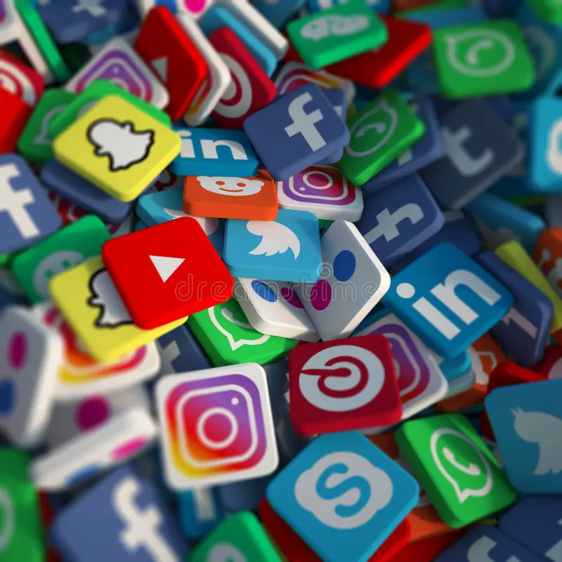 Collage of social‑media logos
